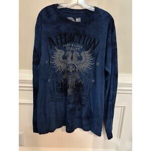 Affliction Shirt Mens XL Long Sleeve T-Shirt American Customs Motorclub